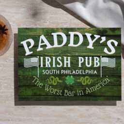 Paddys Pub Bar Sign Design A4 Print, High Quality Wall Art, Home Always Sunny in Philadelphia Poster - thumbnail 4