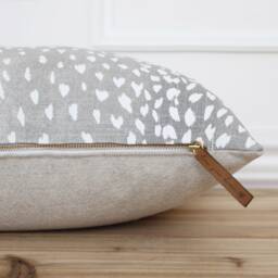 Antelope Pillow Cover Ash Animal Print 20 X Designer Decorative - Evelyn - thumbnail 2