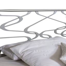 Handmade Wrought Iron Headboard - Aegean Minimalist Metal Bedroom Decor - thumbnail 2