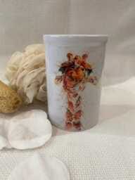 Ceramic Giraffe Vase, Toothbrush Holder, Pen Caddy. By Watercolour Artist Sandi Mower - thumbnail 1