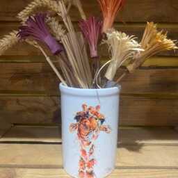 Ceramic Giraffe Vase, Toothbrush Holder, Pen Caddy. By Watercolour Artist Sandi Mower - thumbnail 3