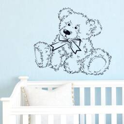 Teddy Bear Wall Decal Nursery Decor Sticker 4190 - thumbnail 1