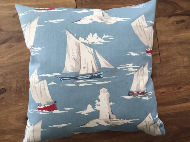 1x Country Style Maritime Cushion Cover Pillowcase 40x40cm. Blue White - image 1