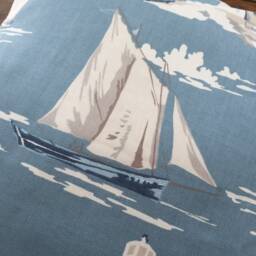 1x Country Style Maritime Cushion Cover Pillowcase 40x40cm. Blue White - thumbnail 3
