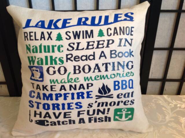 Lake Rules Pillow