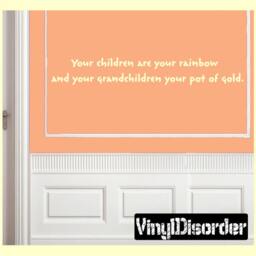 Your Children Are Your Rainbow & Grandchildren Pot Of - Vinyl Wall Decal Quotes Sticker Familyphotosquotes02Et - thumbnail 1