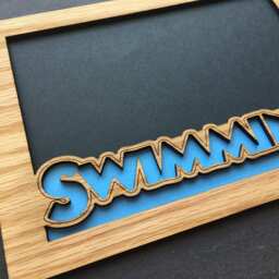 Swimming Photo Frame - 5x7 Holds 4x6 Picture Frame, Gift For Swimmer, Awards, Swim Coach - thumbnail 2