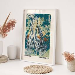 Katsushika Hokusai Kirifuri Waterfall Framed Wall Art Print Japanese Living Room Office Home Decor Asian Oriental Scene - thumbnail 3
