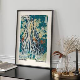 Katsushika Hokusai Kirifuri Waterfall Framed Wall Art Print Japanese Living Room Office Home Decor Asian Oriental Scene - thumbnail 2