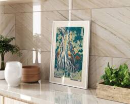 Katsushika Hokusai Kirifuri Waterfall Framed Wall Art Print Japanese Living Room Office Home Decor Asian Oriental Scene - thumbnail 1