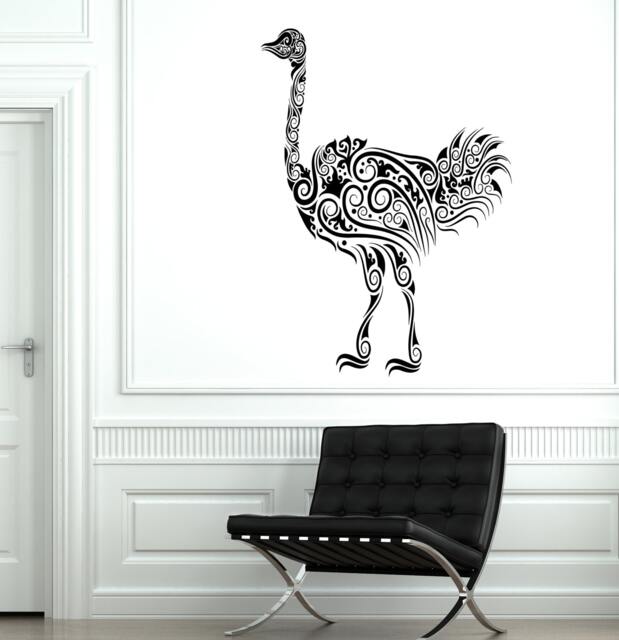 Wall Decal Ostrich Camel-Bird Ornament Tribal Mural Vinyl Decal1711Dz - image 1