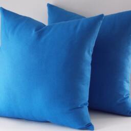Indigo Blue Cotton Canvas Pillow Covers - Set Of 2 - thumbnail 4