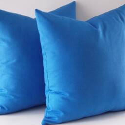 Indigo Blue Cotton Canvas Pillow Covers - Set Of 2 - thumbnail 3
