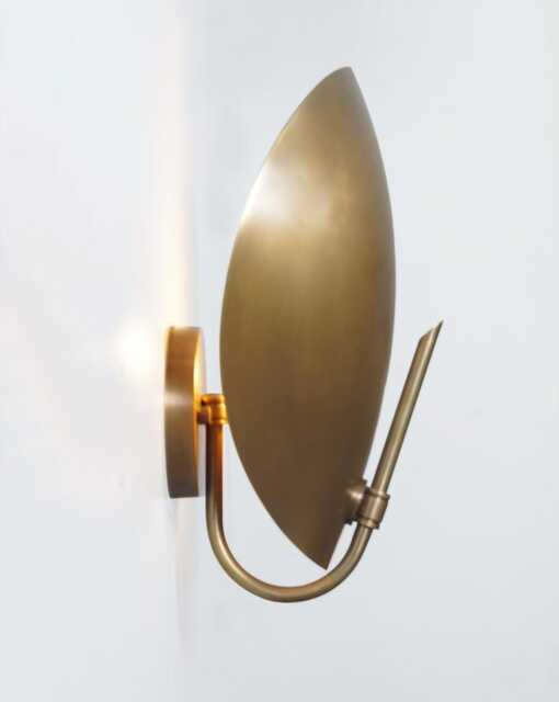 Mid Century Modern Brass Wall Sconce - Adjustable Lighting Fixture - image 1