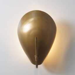 Mid Century Modern Brass Wall Sconce - Adjustable Lighting Fixture - thumbnail 2