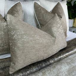 Lumbar Pillow Cover, Rectangle Bolster Cushion Gold Pillow Bed Cushion, Decorative Case, Blake - thumbnail 1