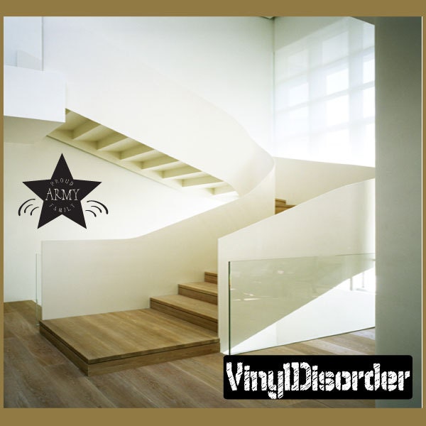Proud Army Family - Vinyl Wall Decal Quotes Sticker Pa033Proudap3Et - image 1