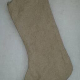 Embroidered Starfish Burlap Christmas Stocking - Coastal Decor - thumbnail 4