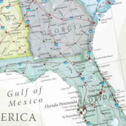 Map Of Usa Poster Art - Wall Decor Print Classic Edition Home Map Gift - thumbnail 2