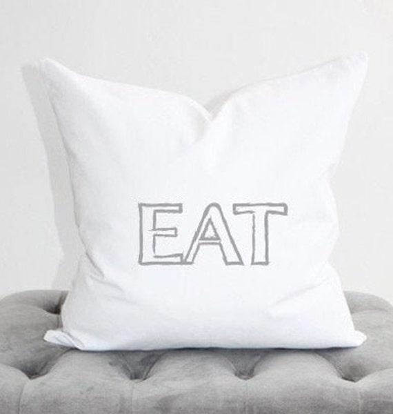 Eat Pillow Cover, Kitchen Pillow, Kitchen Decor, Home Decor - image 1