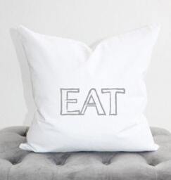 Eat Pillow Cover, Kitchen Pillow, Kitchen Decor, Home Decor - thumbnail 1