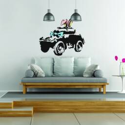 Artist Armoured Car Wall Art Sticker - Street Graffiti Artwork Cool Vinyl Decal Writer Drawer Sprayer - thumbnail 4