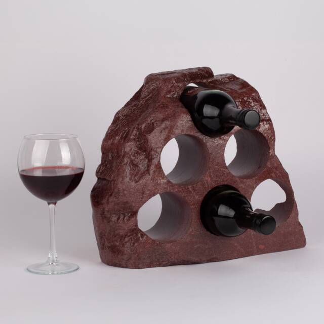 Handmade Burgundy Marble Wine Bottle Holder Unique Rack - image 1