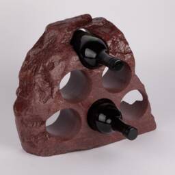 Handmade Burgundy Marble Wine Bottle Holder Unique Rack - thumbnail 2