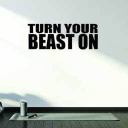 Gym Wall Decal, Turn Your Beast On, Fitness Sign, Sticker For Wall, Office Motivation Sign - thumbnail 3
