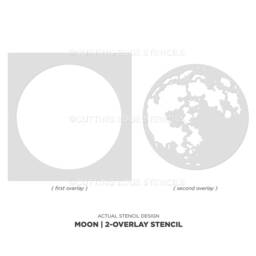 Moon Stencil - Wall Art Stencil Easy To Use Wall Stencils For A Quick Room Update Large Nursery Walls - thumbnail 3