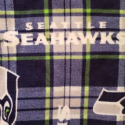 "Fleece Blanket - Seattle Seahawks Plaid No-Sew Blanket 58"" X 72" - thumbnail 3