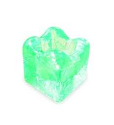 Ice Cube Tea Light Holder 7x7, Recycled Glass Candle