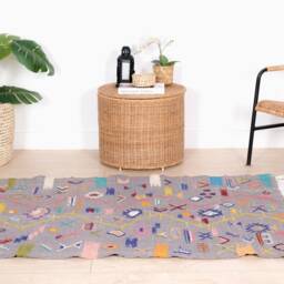 Wool Beni Ourain Rug, Moroccan Rug 3x5 Ft, Authentic Handmade Berber Carpet, Genuine Rug, Area Tapis Berbere, Teppich - thumbnail 2