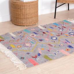 Wool Beni Ourain Rug, Moroccan Rug 3x5 Ft, Authentic Handmade Berber Carpet, Genuine Rug, Area Tapis Berbere, Teppich - thumbnail 3
