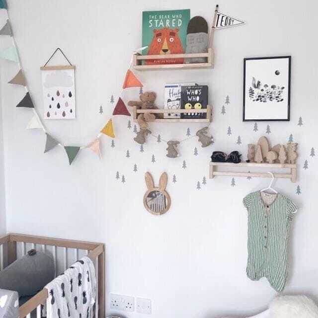 Scandi Tree Wall Decals For Kids Room, Style Stickers, Woodland Forest Themed Decor, Neutral Nursery Boho Home Decor Idea - image 1
