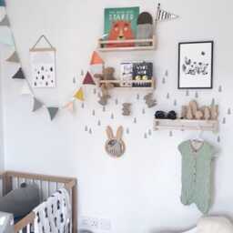 Scandi Tree Wall Decals For Kids Room, Style Stickers, Woodland Forest Themed Decor, Neutral Nursery Boho Home Decor Idea - thumbnail 1