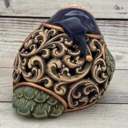 Ceramic Bird Figurine By Vladimir Butcanov, Collectible Sculpture - 4.13 - thumbnail 3