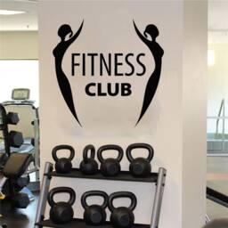 Fitness Wall Decal Motivational Gym Decor T748 - thumbnail 1