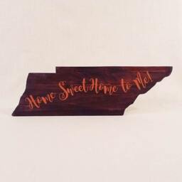 "Home Sweet To Me - Tennessee Shape Wall Hanging 24"" X 6.5" - thumbnail 4