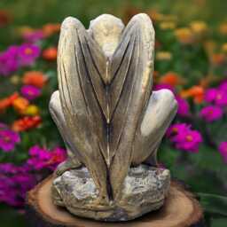 Stone Gargoyle Sculpture Concrete Gothic Monster Statue Cement Demon Figure Outdoor Animal Ornament Garden & Home Decor Handmade - thumbnail 4