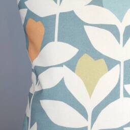Blue & White Floral Cushion Cover, Fabric Printed in Uk, Botanical Pattern With Zip Handmade By Vivid Shades. 40cm To 50cm Square Sizes - thumbnail 2