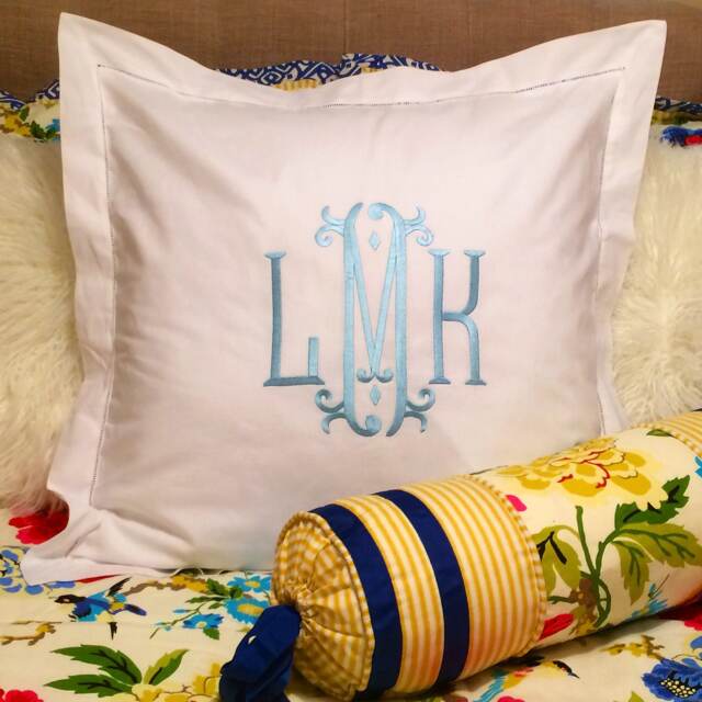 Monogrammed Hemstitch Pillow Sham - image 1