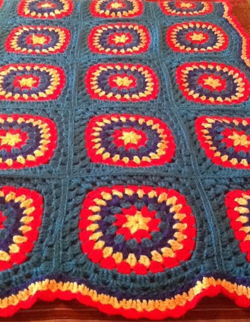 Blanket/Afghan/Bed Spread/Granny Square/Crocheted Throw/Lap Blanket/Birthday/Throw/Christmas/Anniversary/Housewarming/Mother's Day/Easter - image 1