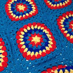Blanket/Afghan/Bed Spread/Granny Square/Crocheted Throw/Lap Blanket/Birthday/Throw/Christmas/Anniversary/Housewarming/Mother's Day/Easter - thumbnail 3