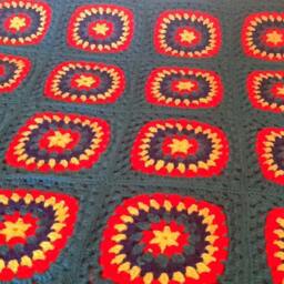 Blanket/Afghan/Bed Spread/Granny Square/Crocheted Throw/Lap Blanket/Birthday/Throw/Christmas/Anniversary/Housewarming/Mother's Day/Easter - thumbnail 2