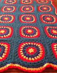 Blanket/Afghan/Bed Spread/Granny Square/Crocheted Throw/Lap Blanket/Birthday/Throw/Christmas/Anniversary/Housewarming/Mother's Day/Easter - thumbnail 1