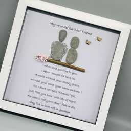 Best Friend Rememberance Pebble Art Gift, Sympathy Gift For Loss Of - thumbnail 2