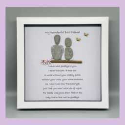 Best Friend Rememberance Pebble Art Gift, Sympathy Gift For Loss Of - thumbnail 1