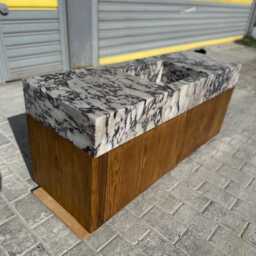 Handcrafted Wood Vanity Base, Customizable Bathroom Cabinet - thumbnail 3