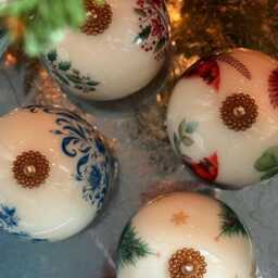 Christmas Round Tree Candle Vintage Style Gift - Festive & Unique Holiday Decor - thumbnail 4